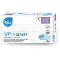Hybridní jednorázové rukavice vinyl/nitril - 100 ks