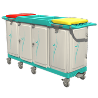 Hygienický vozík 190G na čisté a špinavé prádlo