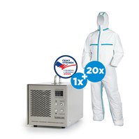 CLEANLIFE ozonový generátor 007 + 20x ochranný overal proti biologickým rizikům